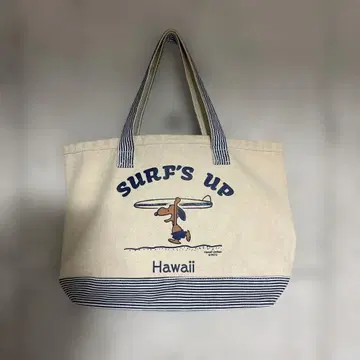 하와이 한정판 SURF'S UP 일광화상 스누피 토트백