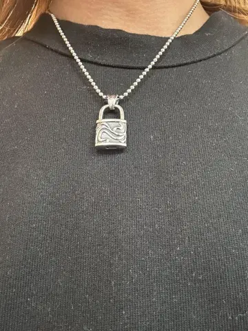 [ 레어 ] BLESS 패드락 목걸이 자물쇠 체인 덤