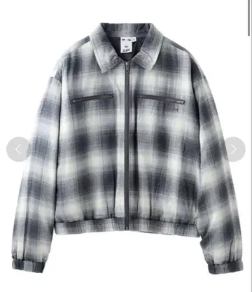 X-girl OMBRE PLAID 블루종 JACKET