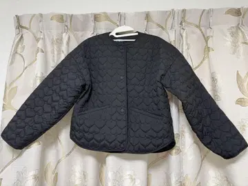 ZARA 하트 퀼팅 자켓 블랙