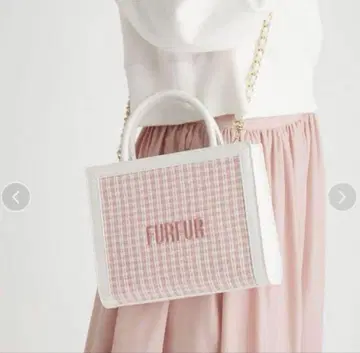 FURFUR 트위드 숄더백 토끼 온라인 한정판 색상
