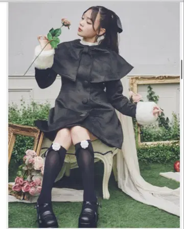Me roir 리본 케이프 도리 코트