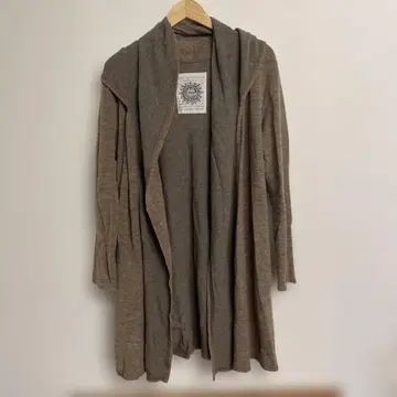 142 Dw2R 40 울 혼방 롱 가운 브라운