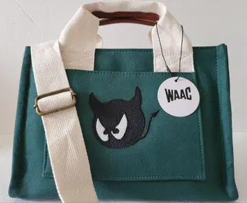 WAAC 숄더백 와 스트랩 포함 그린 캔버스