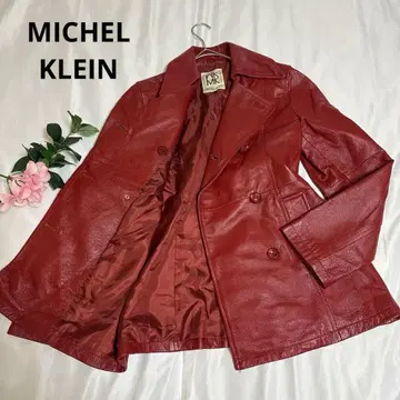 [ 레어 ] MICHEL KLEIN 미쉘클랑 가죽 자켓 [ L ] 레드