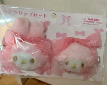 My Melody 헤어 클립 세트 기념일 리본 공주 마이멜로디