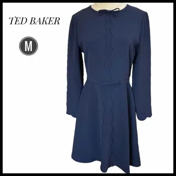 TED BAKER 테드베이커 네이비 M 원피스 리본 플레어
