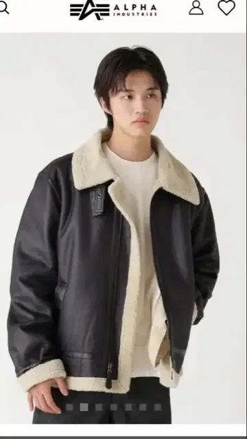 ALPHA 무스탕 B-3 블랙