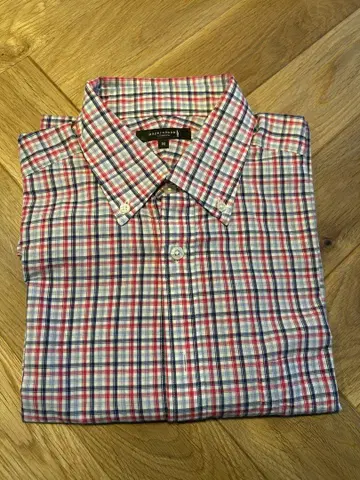 MACKINTOSH LONDON 반팔 체크 셔츠 M