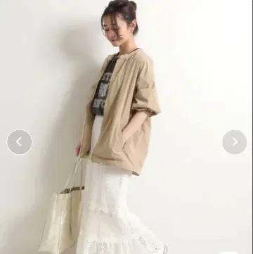SLOBE IENA 노카라 개더 블루종
