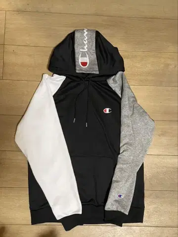 Champion 컬러 블록 후드티 후드 부착 L