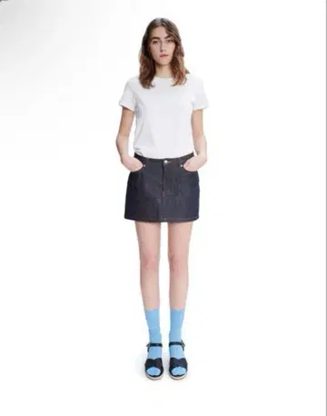 A.P.C. 논 워시 데님 미니 스커트