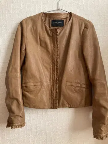 UNITED ARROWS 카멜 가죽 자켓