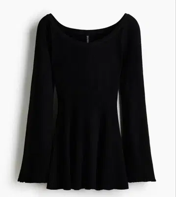 오프숄더 리브 니트탑 h&m