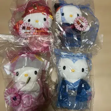 희귀 레어 맥도날드 키티 다니엘 봉제 인형 4체 세트