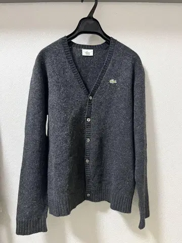 90s LACOSTE 가디건 다크 그레이