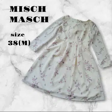 MISCH MASCH 꽃무늬 플레어 원피스 38 M 고급 페미닌