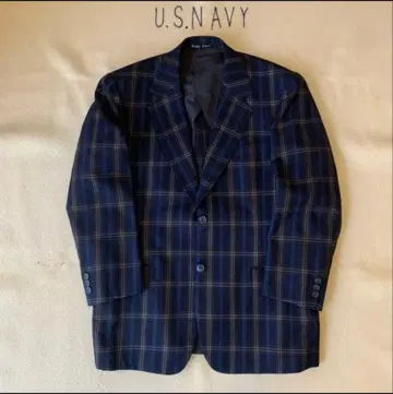 70s 테일러드 자켓 체크 일본산 빈티지