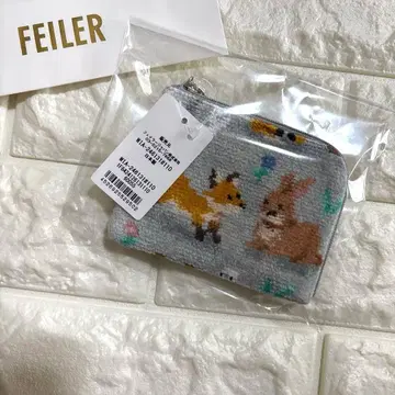 FEILER 페이러 윈터 애니멀즈 L자 파우치 실버 그레이