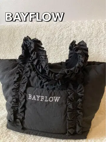 BAYFLOW 프릴 토트백 블랙