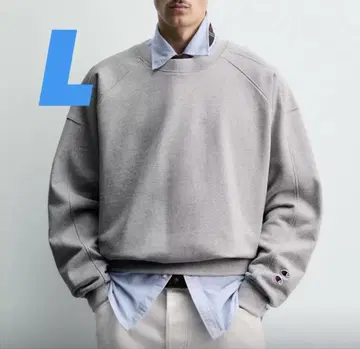 ZARA x Champion 패치 크루넥 맨투맨 L 사이즈