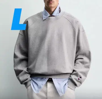 ZARA x Champion 패치 크루넥 맨투맨 L 사이즈