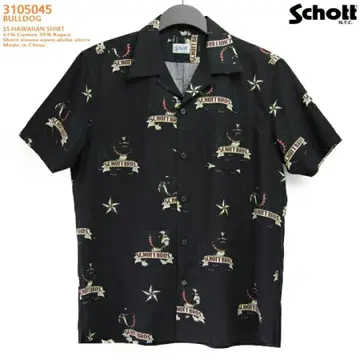 Schott 하와이안 셔츠 불독