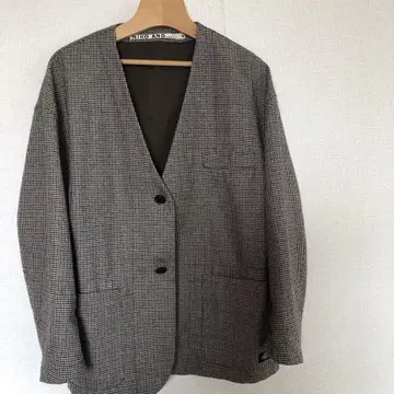 Dickies nico and 콜라보 울 노카라 자켓 롱 기장