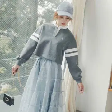 새상품 Arpege story 샤기 참 부착 캡