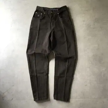 Trussardi 토루사르디 데님 브라운 테이퍼드 센터 프레스