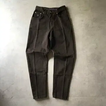 Trussardi 토루사르디 데님 브라운 테이퍼드 센터 프레스