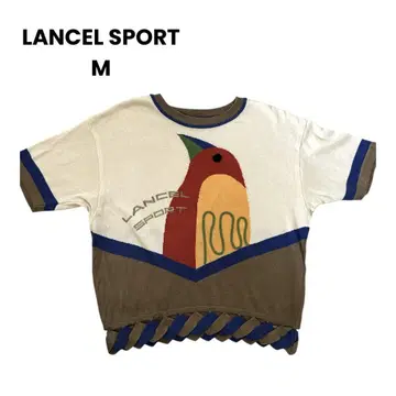 [ Lancel SPORT 란셀스포츠 ] 새 자수 니트 M 베이지