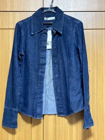 ZARA 블루 데님 셔츠 S 사이즈