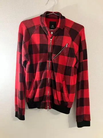 HOSU ATPD 레드/블랙 체크 자켓