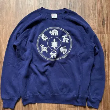 Hanes 80년대~90년대 Tewa Tee's 래글런 맨투맨 미국제