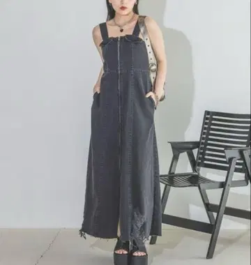 JEANASIS 크러쉬 데님 점프수트