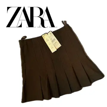 ZARA 다크 브라운 플리츠 스커트 S 사이즈