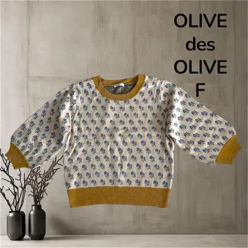 OLIVE des OLIVE 올리브데올리브 니트 스웨터 꽃무늬