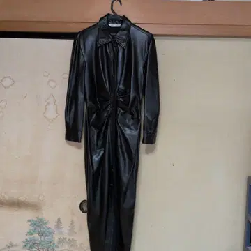 zara 인조 가죽 롱 코트