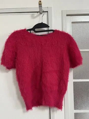ZARA 핑크 반팔 니트 L