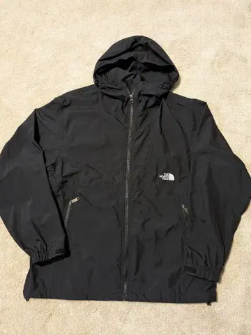 THE NORTH FACE 블랙 후드 부착 자켓 S