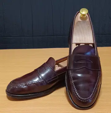 Brooks Brothers 코도반 코인 로퍼 다크 버건디