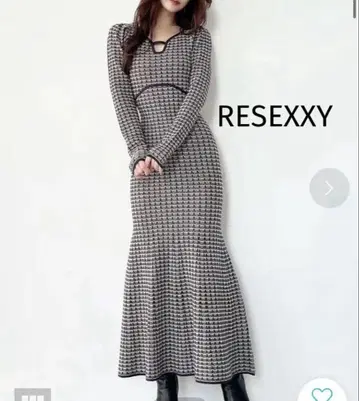 RESEXXY 리젝시 긴팔 머메이드 니트 원피스