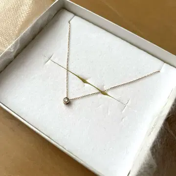 k10 목걸이 0.08ct 프티 다이아몬드 핑크 골드