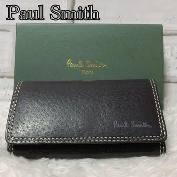 [컨디션 최상] 폴스미스 키케이스 4연 올드 가죽 블랙