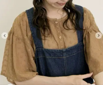 사만사 모스모스 시어 자수 블라우스