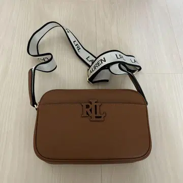 RL 로고 브라운 숄더백