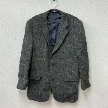 해리스 트위드 자켓 그레이