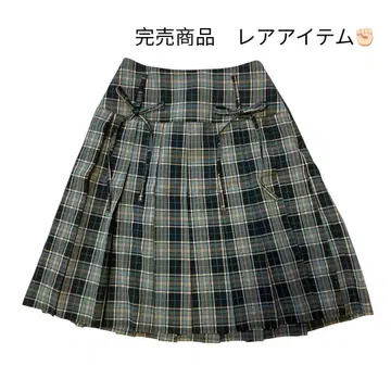 [ 미사용 새상품 ] w closet 플리츠 스커트 체크 무늬 가을 옷