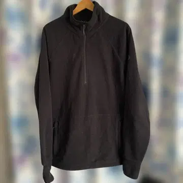 VOLCOM XL 블랙 플리스 하프 지퍼 자켓